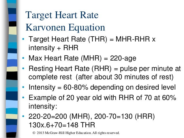 Karvonen formula fat burning zone